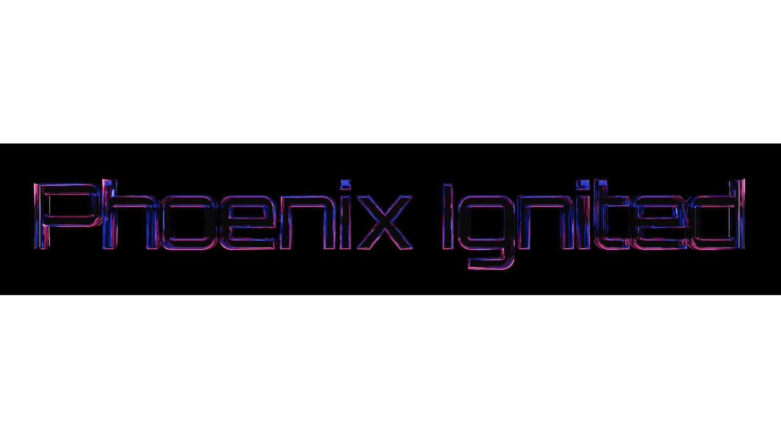 Phoenix Ignited Light Text Logo