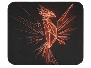 Mouse Pad - Fiery Orange Phoenix Ignited Rectangle Design